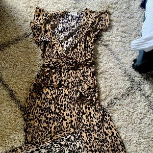 Leopard print long Summer / Spring dress